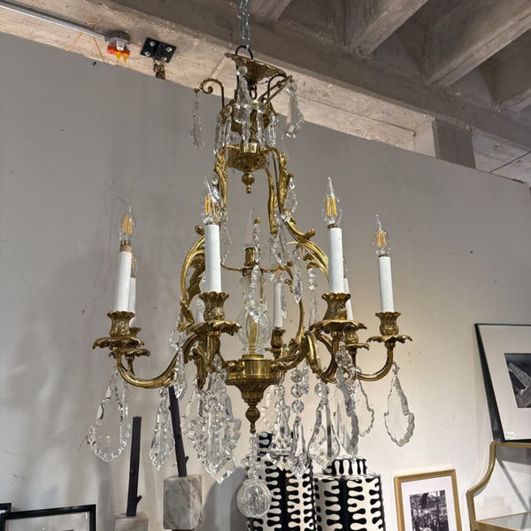 VINTAGE FRENCH CHANDELIER 30 X 22 IN STORE PICK UP ONLY