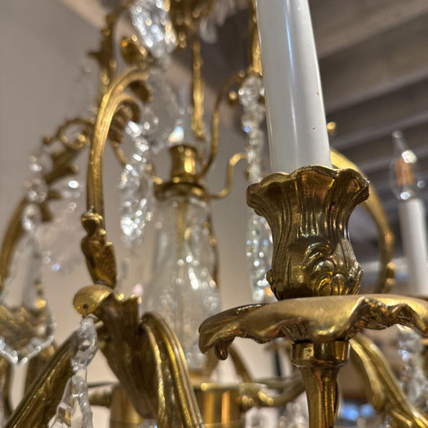 VINTAGE FRENCH CHANDELIER 30 X 22 IN STORE PICK UP ONLY