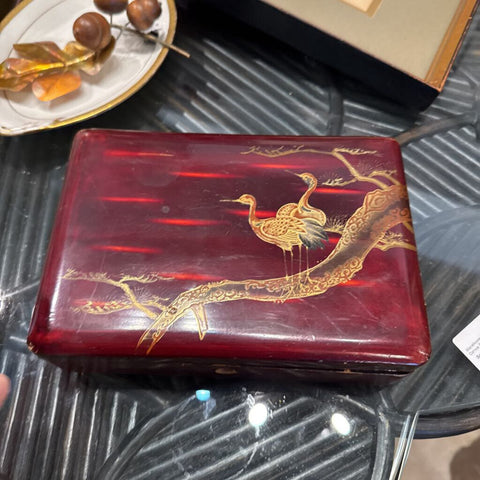 Red Lacquer Asian Box