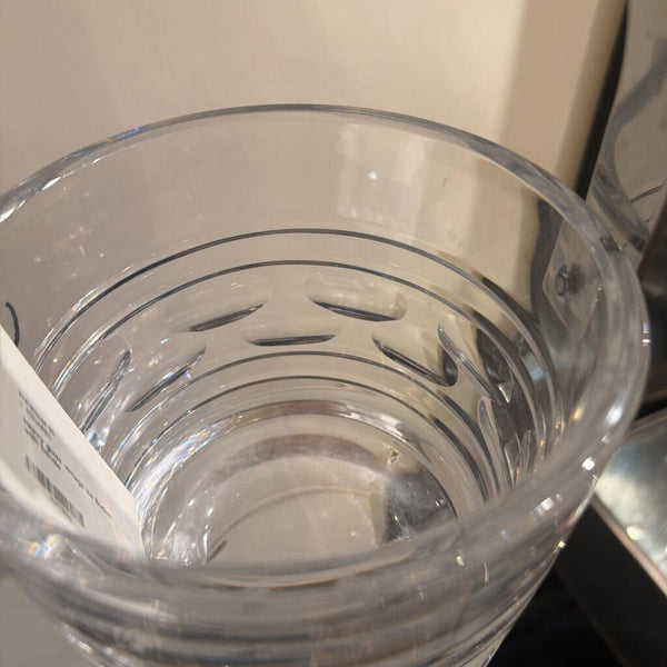 Heavy glass vintage Ice Bucket with handle