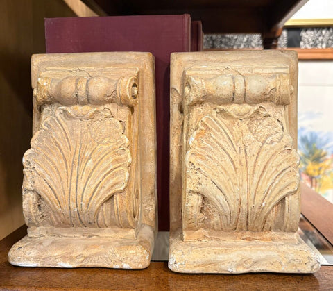 VINTAGE CLASSIC IONIAN CORBEL STYLE BOOKENDS SET |