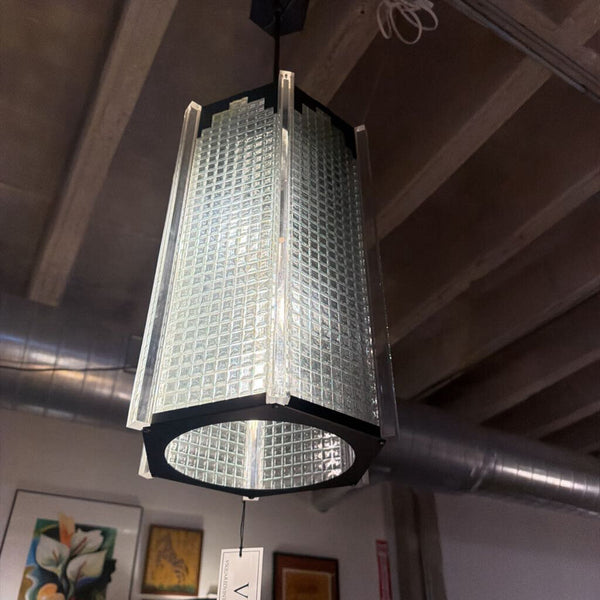 Art Deco Hurricane style hanging lamp Signed Fredrick Raymond. EACH