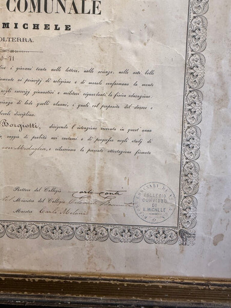 1870 Italian diploma