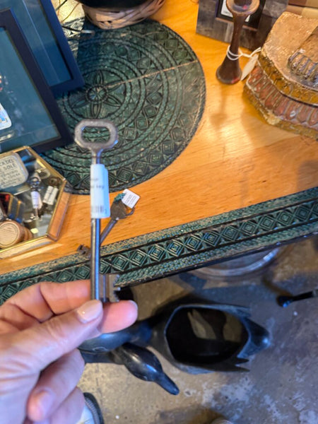 Vintage metal key 5in sourced in Italy