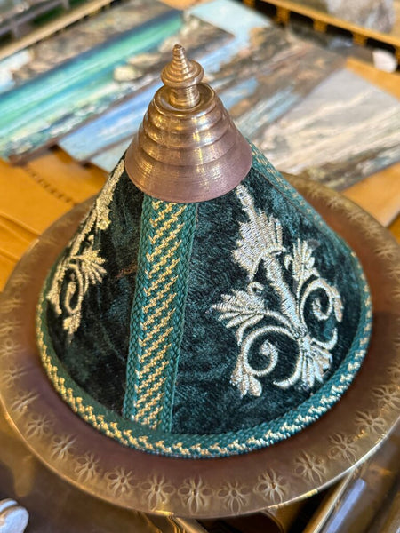 Vintage Tunisian Velvet Tagore with Tray - sourced in Italy