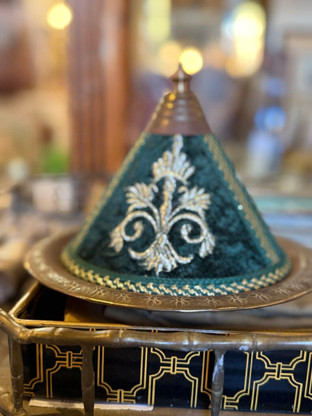 Vintage Tunisian Velvet Tagore with Tray - sourced in Italy