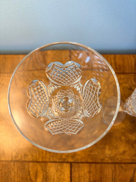 Pair Waterford sweetheart large champagne flutes