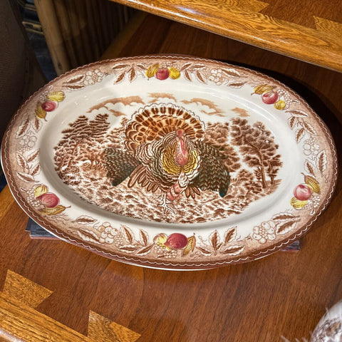 Transferware Turkey Platter