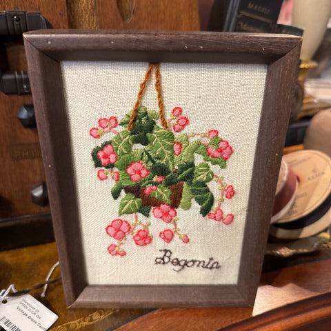 Needlepoint Begonia 6x8