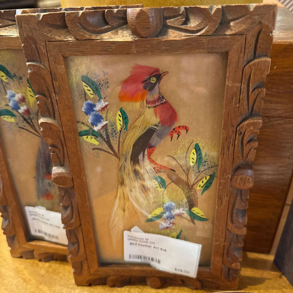 Bird Feather Art 6x8