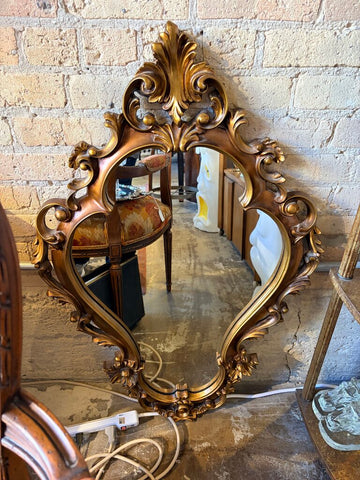 Fabulous ornate gold guilded vintage mirror approx 39x26 for pick up only