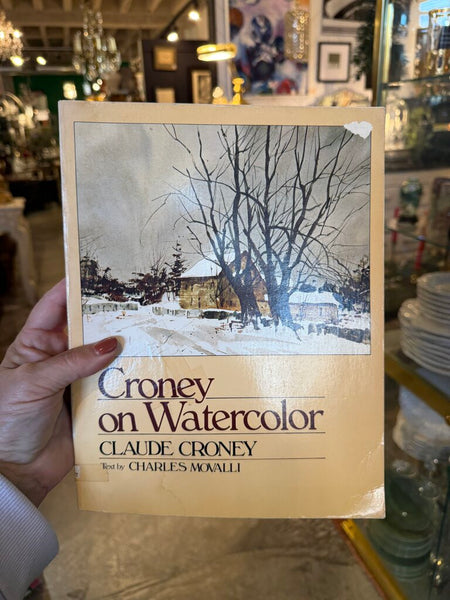 Croney on watercolor book