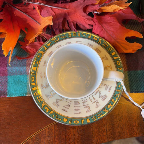 Fathi Mahmoud Limoge Egyptian cup and saucer