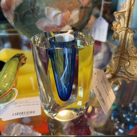 Murano Seguso faceted bud vase