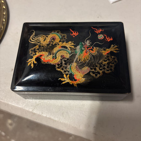 Asian Dragon Laquer Box