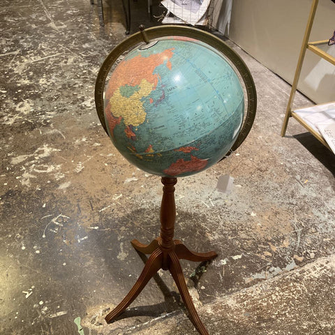 Vintage Globe on Stand 35"tall as shown