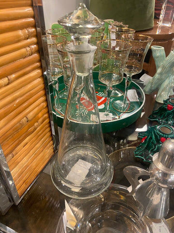 Vintage conical glass decanter