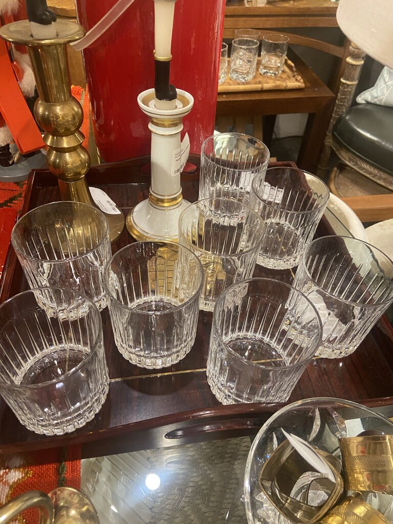 Set of 9 Viski reeded old fashioneds