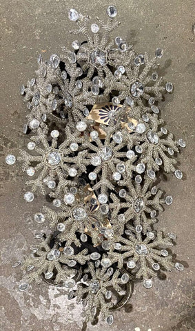 BEADED SNOWFLAKE NAPKIN RINGS - SET OF 4 | 3.75" W