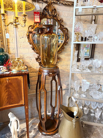 Matching pair of Vintage Drexel Tai Ming Tall pedestals in walnut For pick up only approx 39t x15.5w
