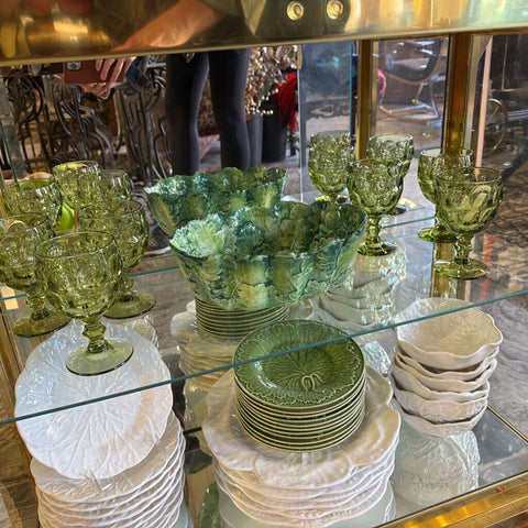 Green glassware (6)