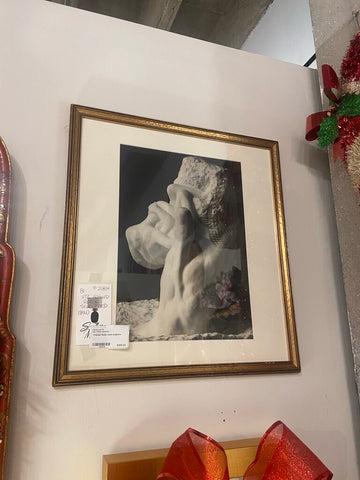 Framed Rodin hand sculpture