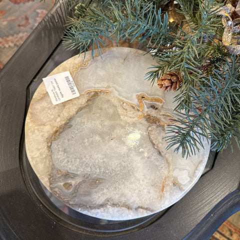 Agate round platter