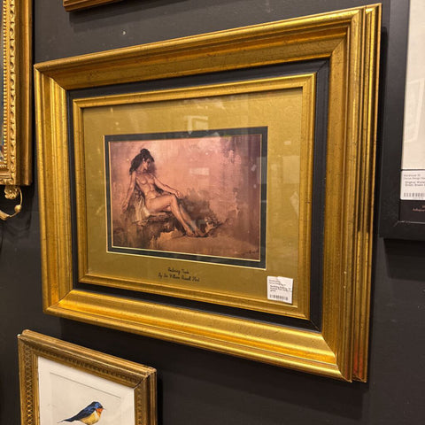 Reclining Nude by Sir William Russell Flint 21x18 Framed behind glass