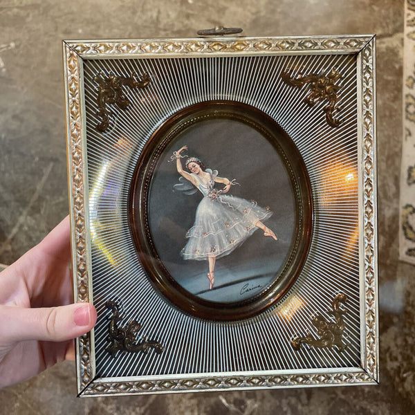 Gold Ornate Ballerina Art
