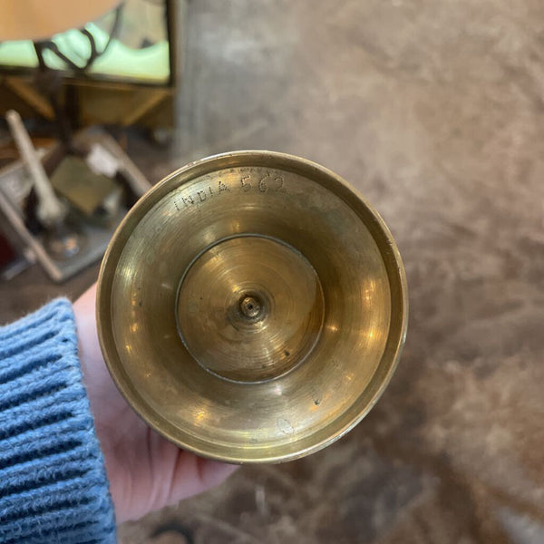 Etched Brass Vase