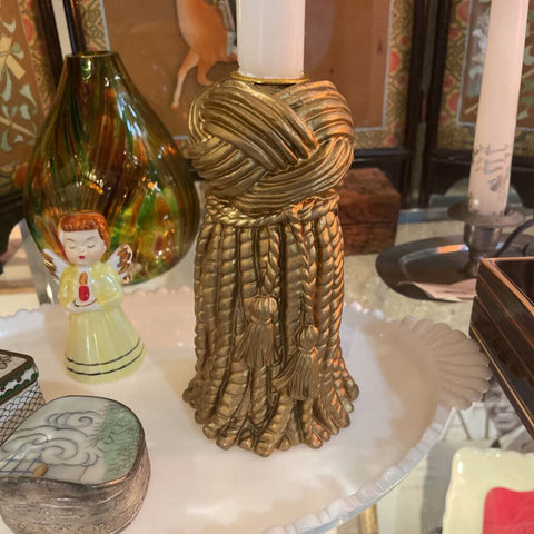 Gold Tassle Candle Stick