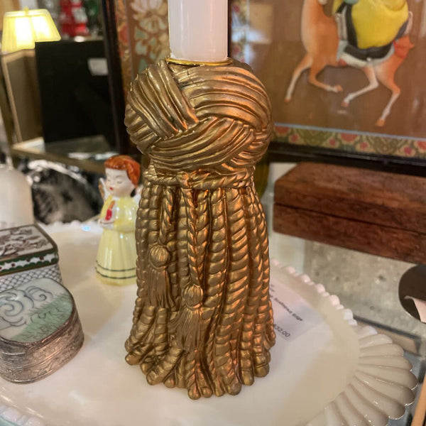 Gold Tassle Candle Stick