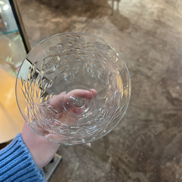 Pair of Etched Glass Goblets