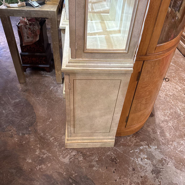 Cream Wood Henredon Cabinet with Painted Gold Detail 88inX88inX16in