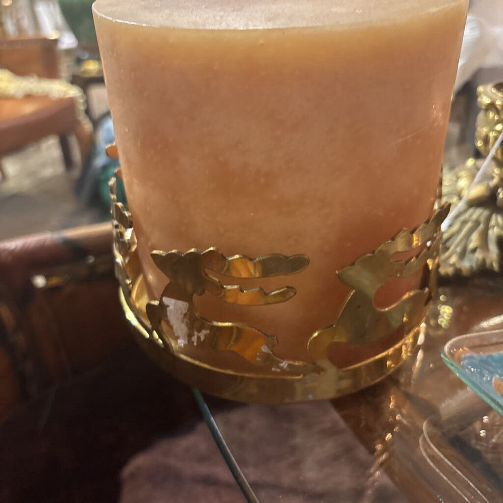 Brass Reindeer Candke holder