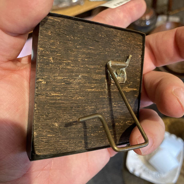 Small tin frame standing mirror (3 in)