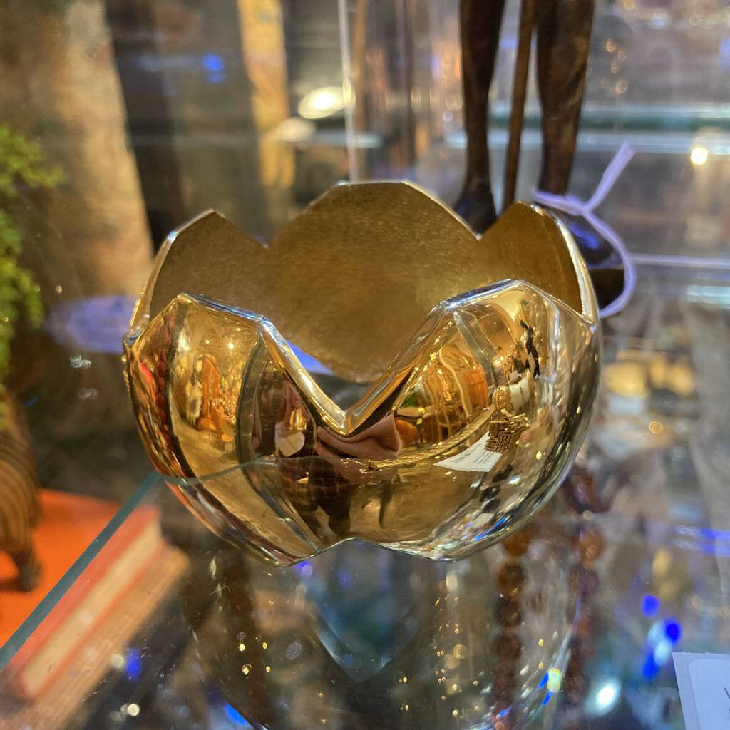 Vintage gold plate clamper bracelet, 2 in wide