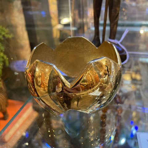 Vintage gold plate clamper bracelet, 2 in wide