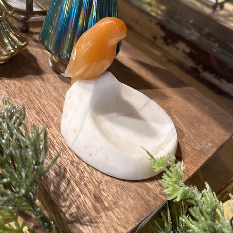Marble bird bath