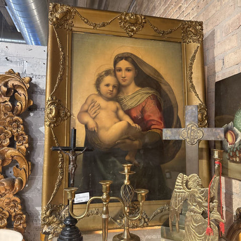 Sistine Madonna Artwork as found 26.5x34.5 IN STORE PICKUP ONLY