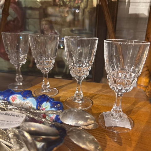 Set of 4 Crystal Cordial Glasses