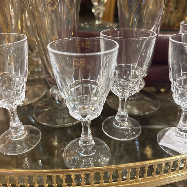 Set of 6 Crystal Cordial Glasses