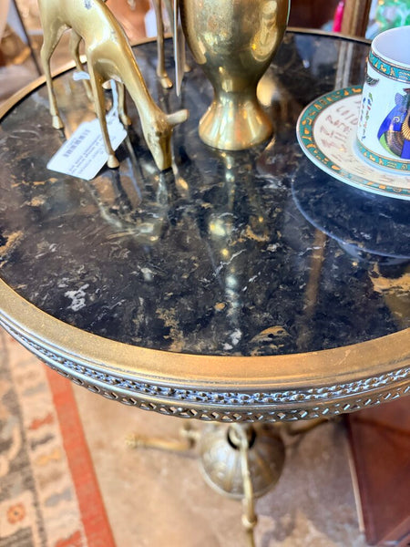 American Victorian ornate brass footed piano lamp-electrified 62t table 14.5 diameter circa 1890 For pick up only