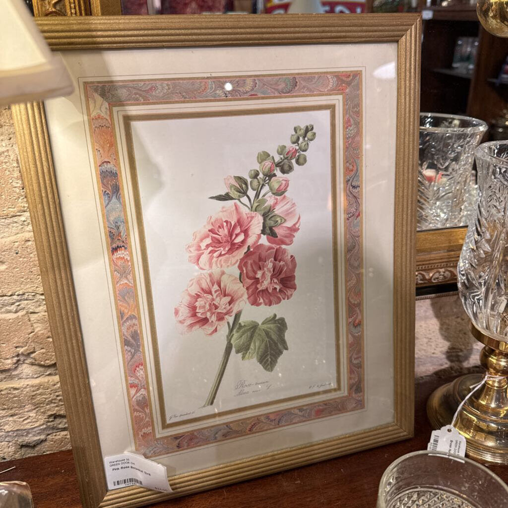 Pink Rose Botanical 12x15