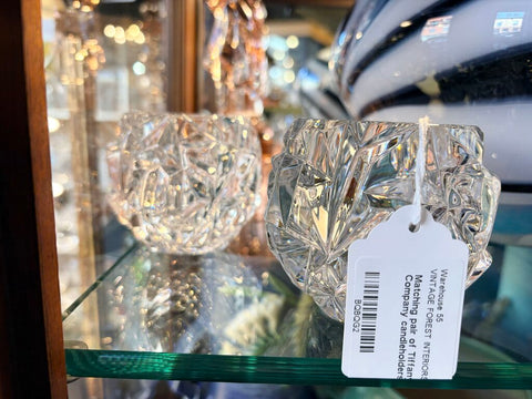 Matching pair of Tiffany and Company candleholders