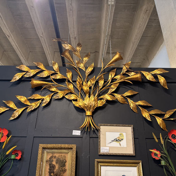 Large Gold Italian Toile Wall Sculpture
