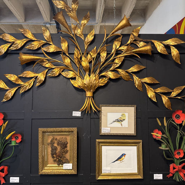 Large Gold Italian Toile Wall Sculpture
