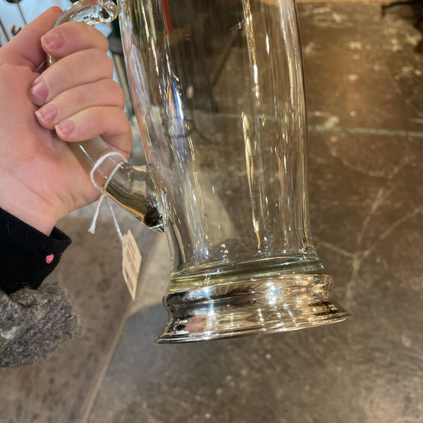Glass and Sterling Silver Martini Pitcher - Made by Wallace -FIRM