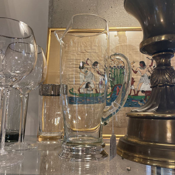 Glass and Sterling Silver Martini Pitcher - Made by Wallace -FIRM