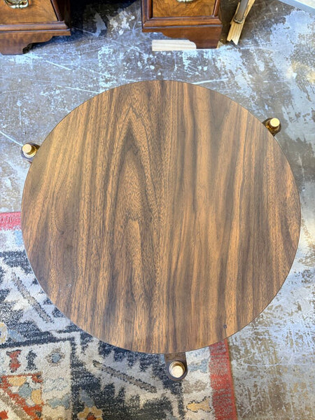 Funky little Mid century modern stacking table approx 18round x15t for pick up only